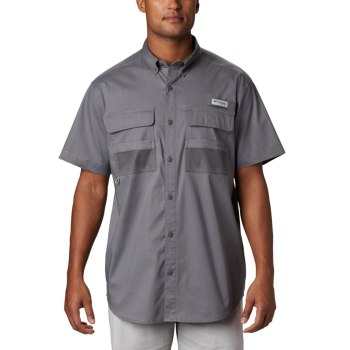 Columbia PFG Half Moon Short Sleeve, Camisa Grises Para Hombre | 824503-QJF